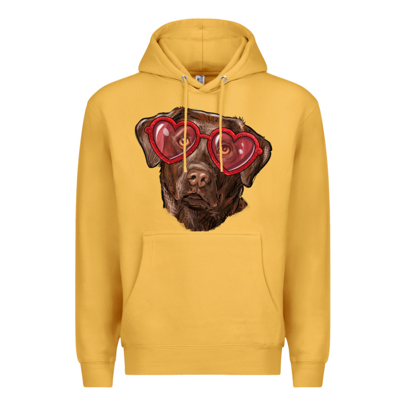 Labrador Retriever With Love Glass Premium Hoodie by RanaPortraitStore | Teevron