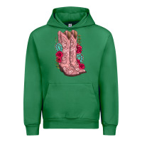 Emerald floral cowgirl boots Urban Hoodie - texasbilliewilder