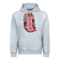 Heather Grey floral cowgirl boots Urban Hoodie - texasbilliewilder