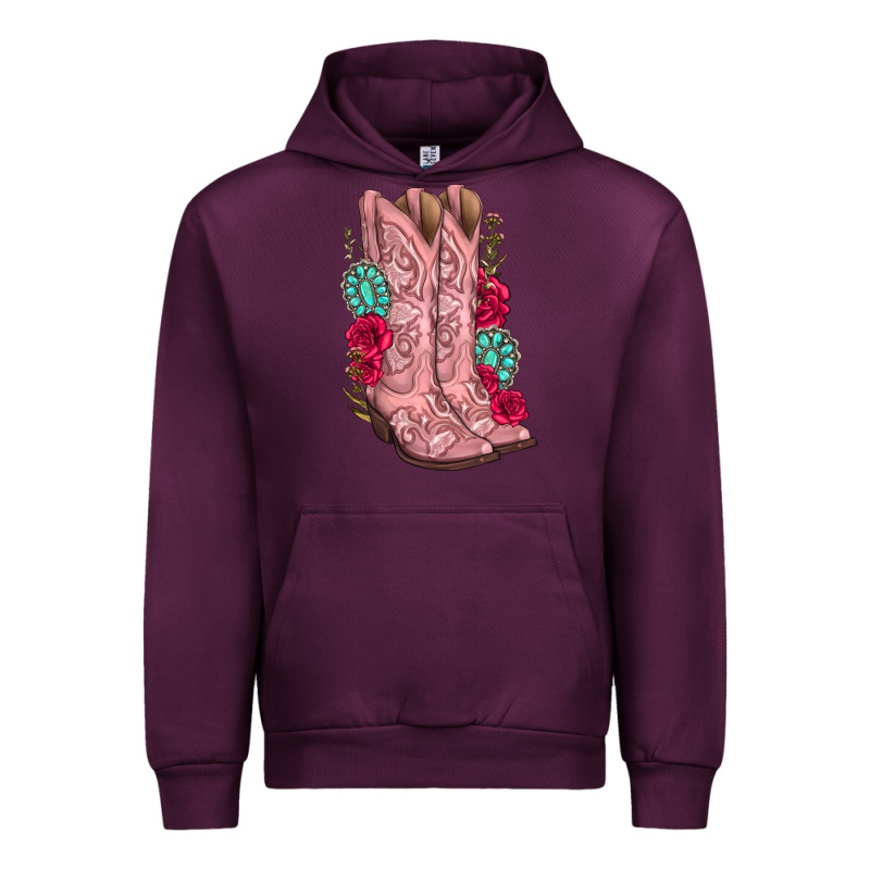 Floral Cowgirl Boots Urban Hoodie by texasbilliewilder | Teevron