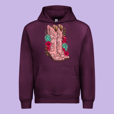 Urban Hoodie floral cowgirl boots