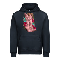 Navy floral cowgirl boots Urban Hoodie - texasbilliewilder