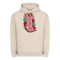 Pigment French Oak floral cowgirl boots Urban Hoodie - texasbilliewilder
