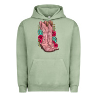 Pigment Oil Green floral cowgirl boots Urban Hoodie - texasbilliewilder