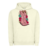 Pigment Pistachio floral cowgirl boots Urban Hoodie - texasbilliewilder