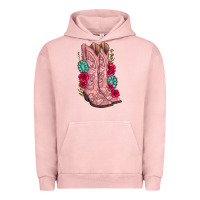 Pigment Salmon floral cowgirl boots Urban Hoodie - texasbilliewilder