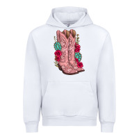 White floral cowgirl boots Urban Hoodie - texasbilliewilder