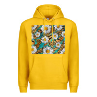 Lemon Leopard And Tiger Daisy Premium Hoodie - RanaPortraitStore