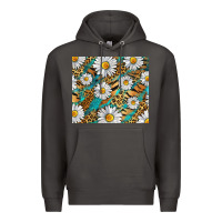 Smoke Leopard And Tiger Daisy Premium Hoodie - RanaPortraitStore