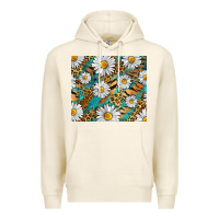 Tofu Leopard And Tiger Daisy Premium Hoodie - RanaPortraitStore