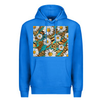 True Royal Leopard And Tiger Daisy Premium Hoodie - RanaPortraitStore