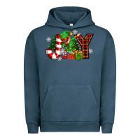 Pigment Midnight Navy christmas joy elf Urban Hoodie - Zillion Design Studio