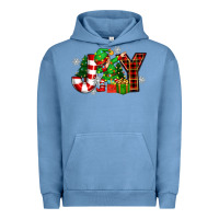 Pigment Pebble Blue christmas joy elf Urban Hoodie - Zillion Design Studio