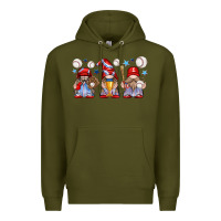 Army Green baseball gnome Premium Hoodie - texasbilliewilder