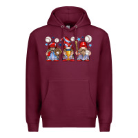 Burgundy baseball gnome Premium Hoodie - texasbilliewilder