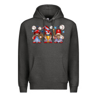 Charcoal Heather baseball gnome Premium Hoodie - texasbilliewilder