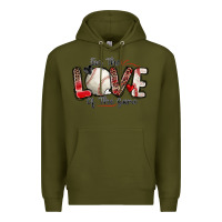 Army Green for the love of the game baseball Premium Hoodie - Zillion Design Studio