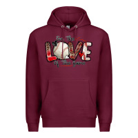 Burgundy for the love of the game baseball Premium Hoodie - Zillion Design Studio