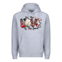 Heather Grey for the love of the game baseball Premium Hoodie - Zillion Design Studio