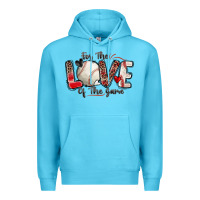 Ocean Blue for the love of the game baseball Premium Hoodie - Zillion Design Studio