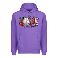 Purple for the love of the game baseball Premium Hoodie - Zillion Design Studio
