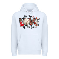 White for the love of the game baseball Premium Hoodie - Zillion Design Studio