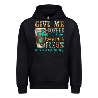 Black give me coffee to get me started Urban Hoodie - texasbilliewilder