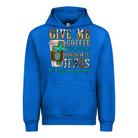 Cobalt give me coffee to get me started Urban Hoodie - texasbilliewilder