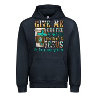 Navy give me coffee to get me started Urban Hoodie - texasbilliewilder