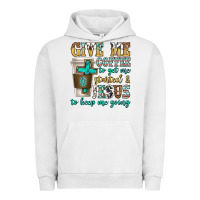 Pigment Lunar Rock give me coffee to get me started Urban Hoodie - texasbilliewilder