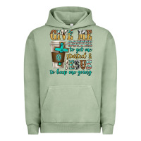 Pigment Oil Green give me coffee to get me started Urban Hoodie - texasbilliewilder