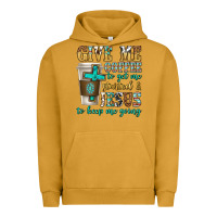 Pigment Peanut Butter give me coffee to get me started Urban Hoodie - texasbilliewilder