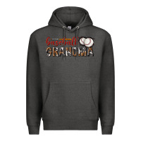 Charcoal Heather baseball grandma with leopard Premium Hoodie - texasbilliewilder