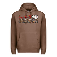 Chestnut baseball grandma with leopard Premium Hoodie - texasbilliewilder