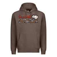 Coffee baseball grandma with leopard Premium Hoodie - texasbilliewilder