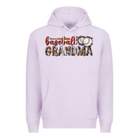 Lilac baseball grandma with leopard Premium Hoodie - texasbilliewilder