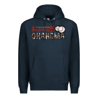 Navy baseball grandma with leopard Premium Hoodie - texasbilliewilder