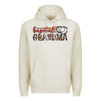 Oatmeal Heather baseball grandma with leopard Premium Hoodie - texasbilliewilder