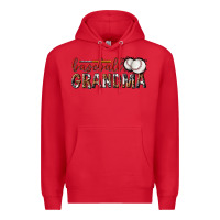 Red baseball grandma with leopard Premium Hoodie - texasbilliewilder