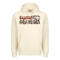 Sandshell baseball grandma with leopard Premium Hoodie - texasbilliewilder