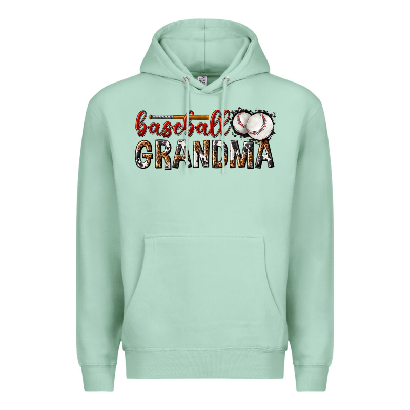 Baseball Grandma With Leopard Premium Hoodie by texasbilliewilder | Teevron
