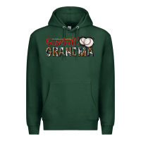 Sports Green baseball grandma with leopard Premium Hoodie - texasbilliewilder
