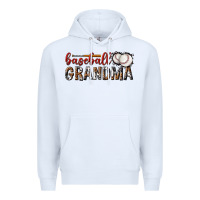 White baseball grandma with leopard Premium Hoodie - texasbilliewilder