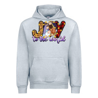 Heather Grey joy to the world Urban Hoodie - Zillion Design Studio