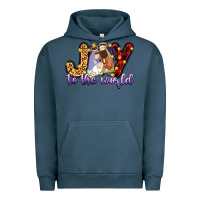 Pigment Midnight Navy joy to the world Urban Hoodie - Zillion Design Studio