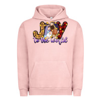 Pigment Salmon joy to the world Urban Hoodie - Zillion Design Studio