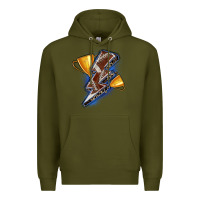 Army Green football lightning bolt Premium Hoodie - Zillion Design Studio