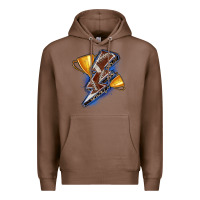 Chestnut football lightning bolt Premium Hoodie - Zillion Design Studio