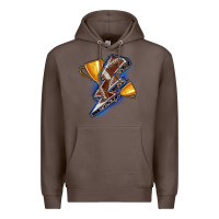 Coffee football lightning bolt Premium Hoodie - Zillion Design Studio