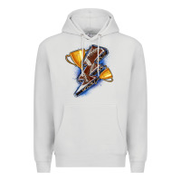 Dove Grey football lightning bolt Premium Hoodie - Zillion Design Studio